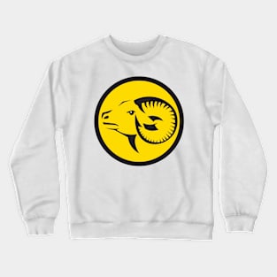 Ram Sheep Head Circle Tribal Art Crewneck Sweatshirt